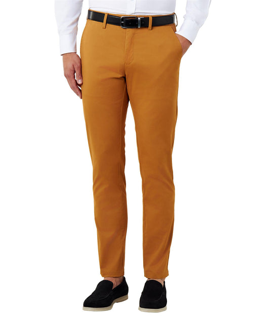 COTTON STRETCH CHINO TAN YELLOW