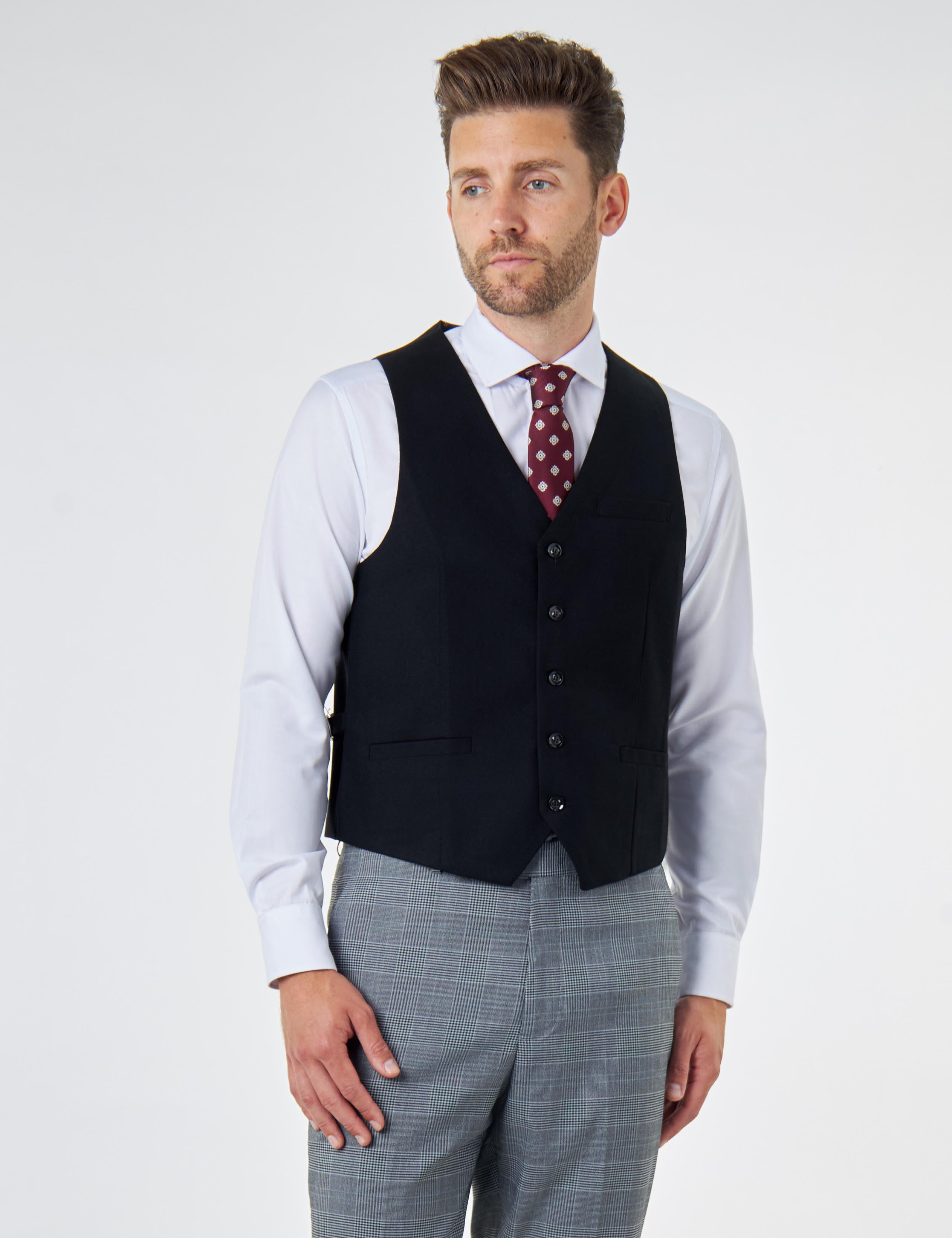 EKON - Grey Prince of Wales Check Wedding Suit