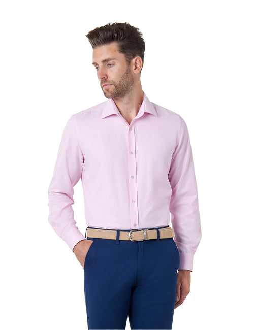 CLASSIC PINK SINGLE CUFF TAILORED FIT SHIRT