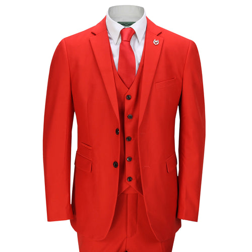 JROSS - RED FORMAL JACKET & WAISTCOAT