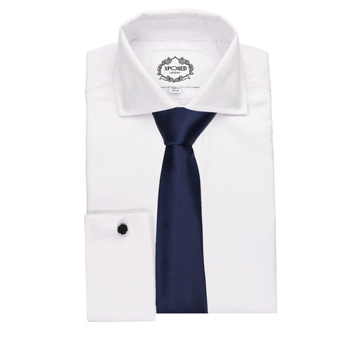 XPOSED - NAVY PREMIUM SATIN NECK TIE