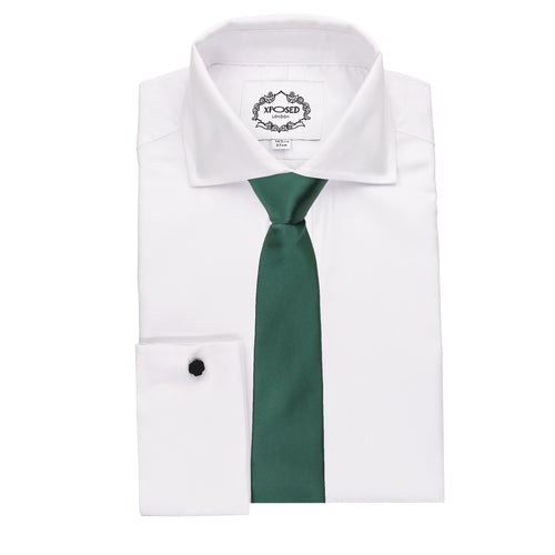 XPOSED - DARK GREEN PREMIUM SATIN NECK TIE