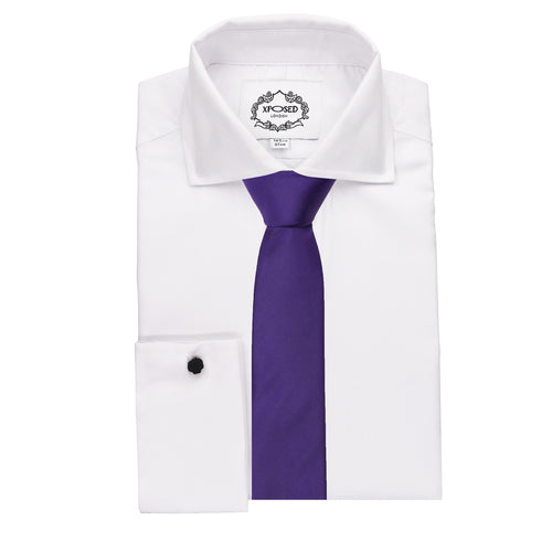 XPOSED - PURPLE PREMIUM SATIN NECK TIE