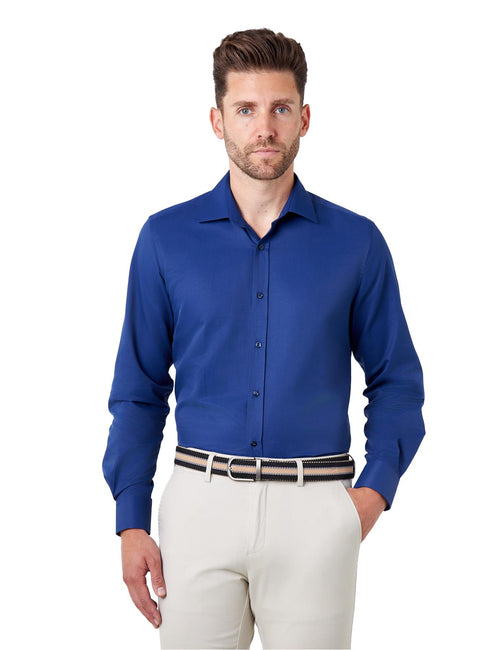 CLASSIC NAVY SINGLE CUFF TAILORED FIT SHIRT