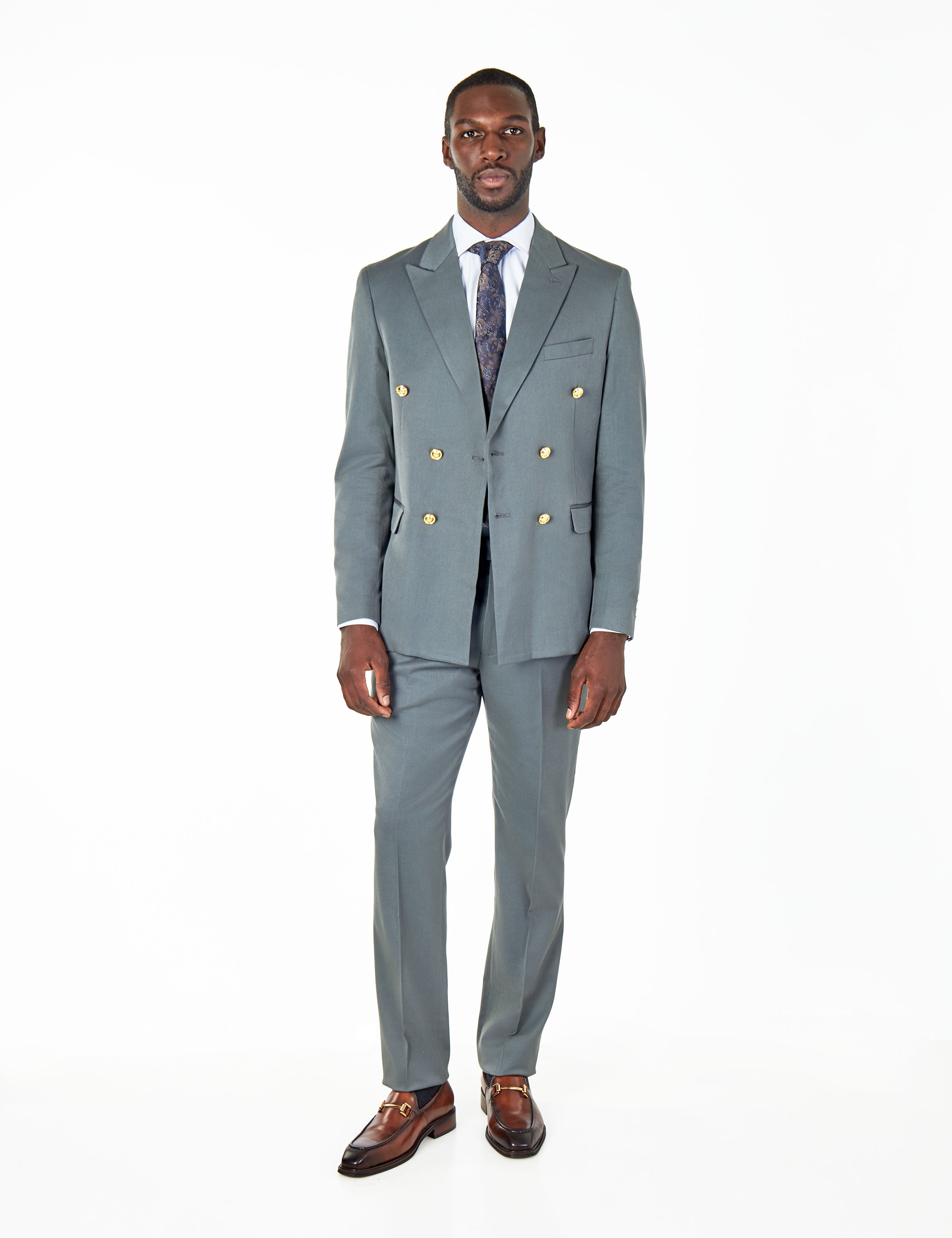 EZRA – PETROL GREEN TAILORED DOUBLE BREASTED JACKET