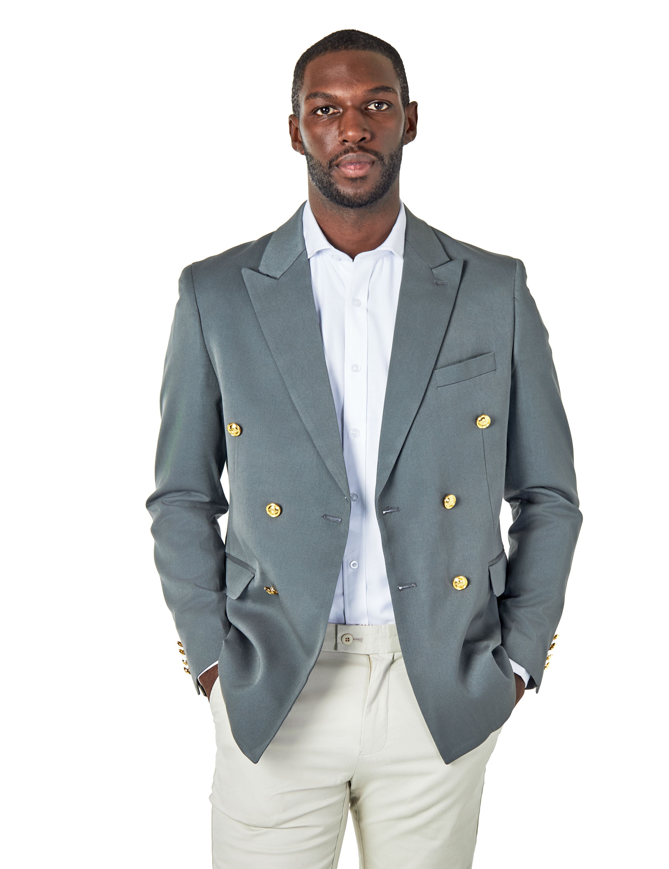 EZRA – PETROL GREEN TAILORED DOUBLE BREASTED JACKET