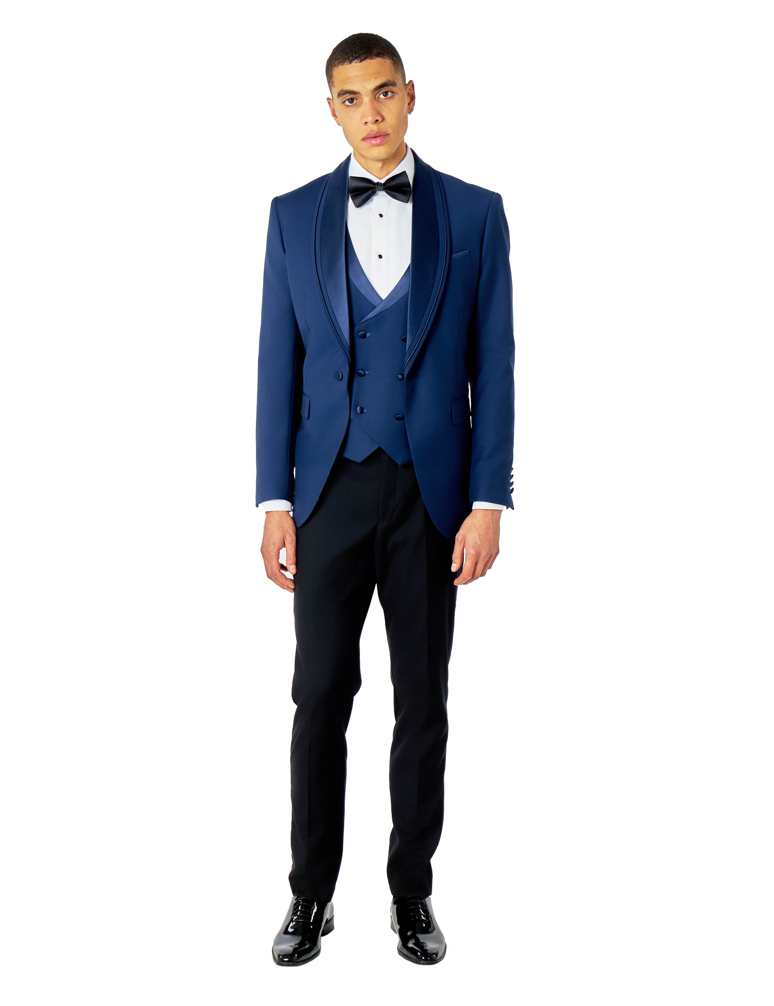 GREG – NAVY BLUE 3 PIECE TUXEDO WEDDING SUIT