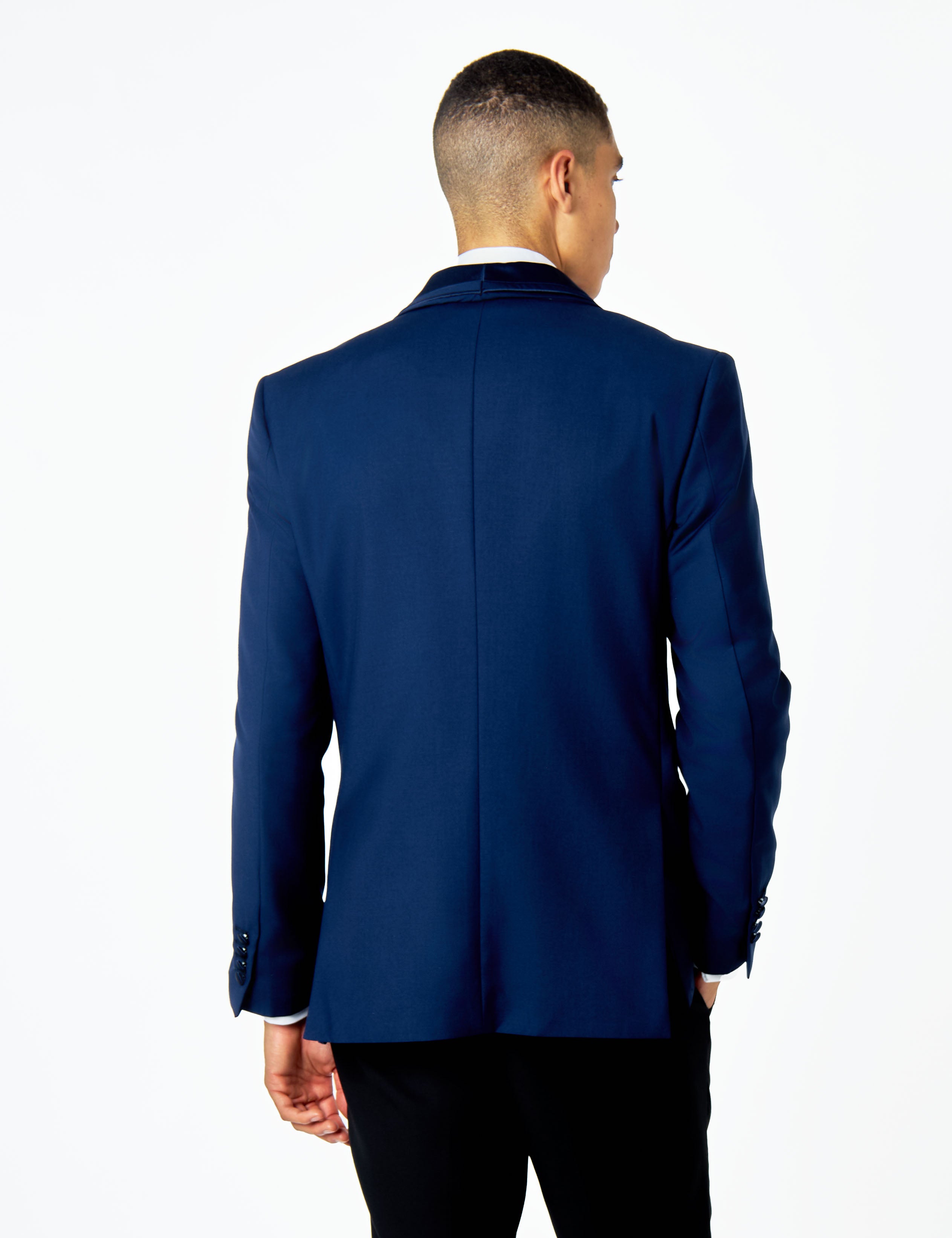 GREG – THREE PIECE WEDDING TUXEDO SUIT IN NAVY BLUE-MIX