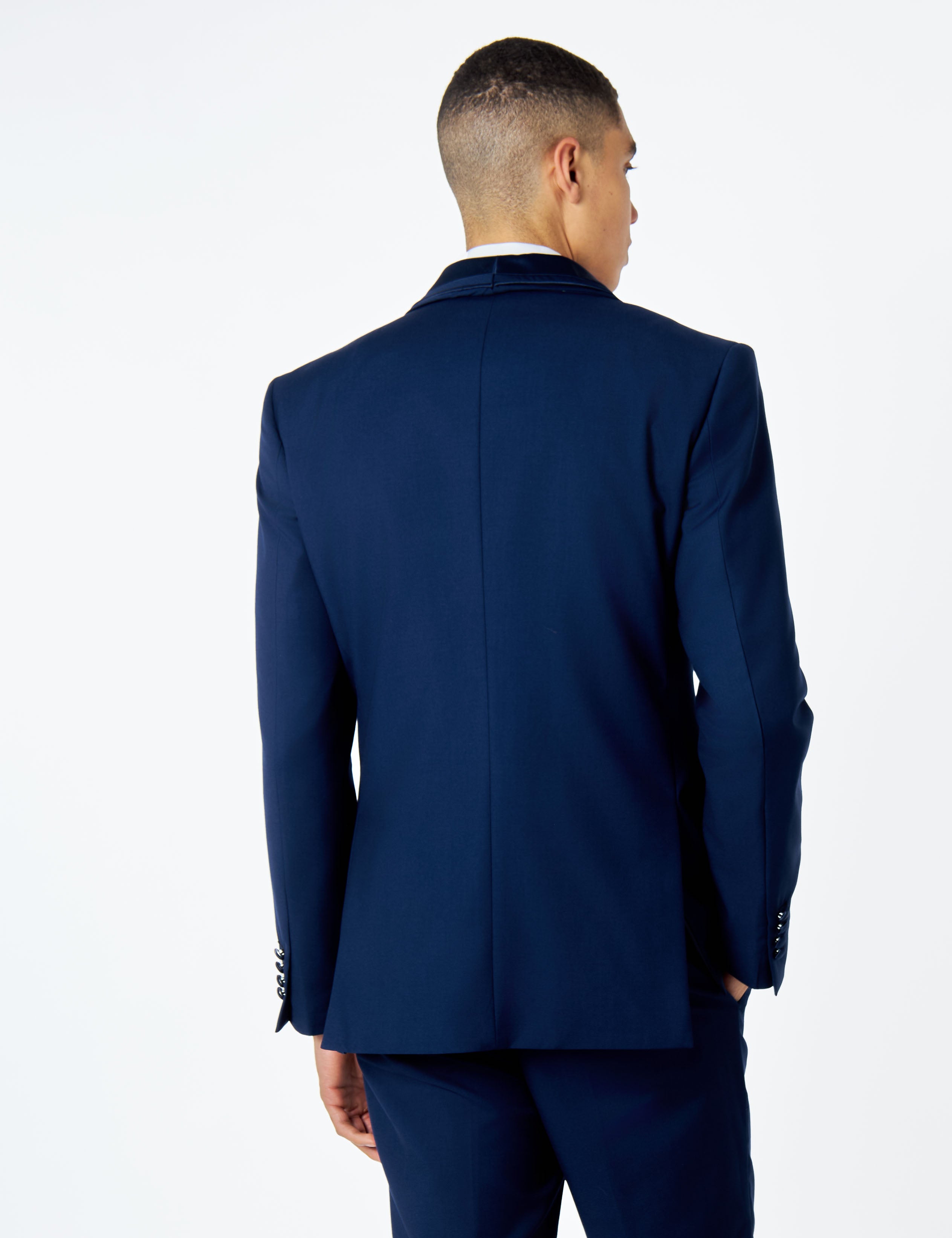 GREG – NAVY BLUE TAILORED TUXEDO WEDDING JACKET