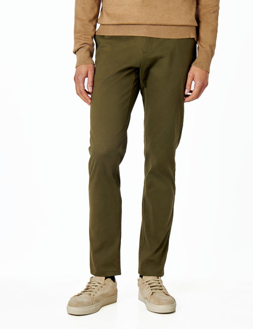 KHAKI MENS STRETCH COTTON SMART CHINOS