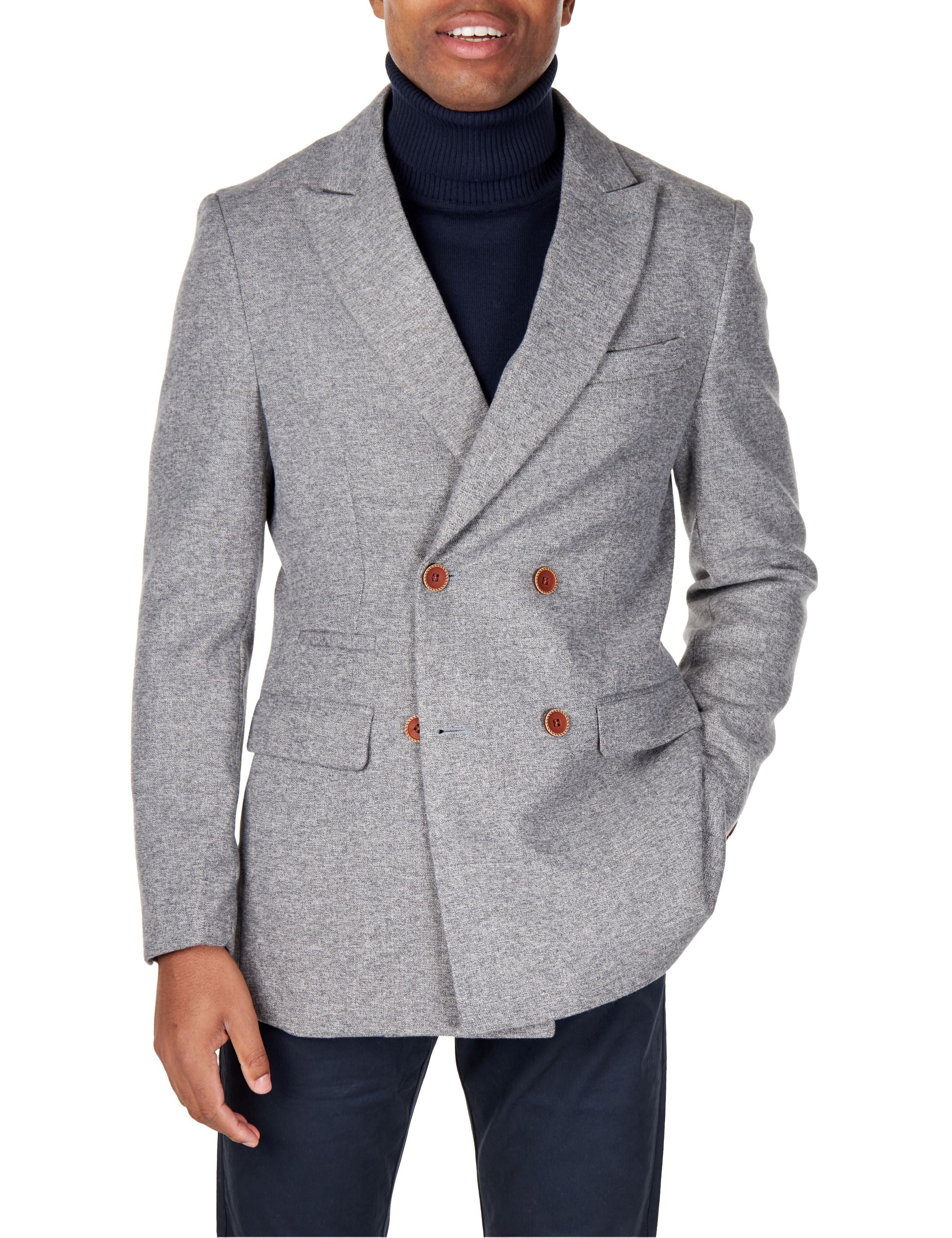 MARCO - DOUBLE BREASTED TWEED GREY JACKET – XPOSED