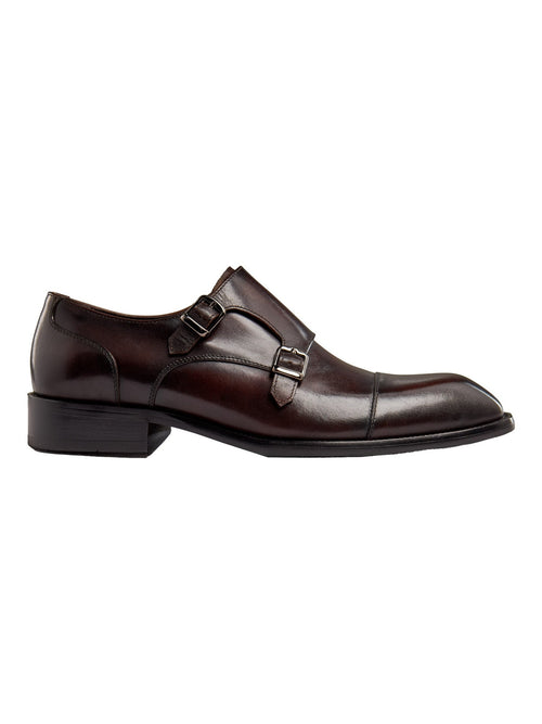 BROWN DOUBLE MONK SHOES