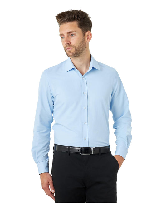 CLASSIC BLUE SINGLE CUFF TAILORED FIT SHIRT