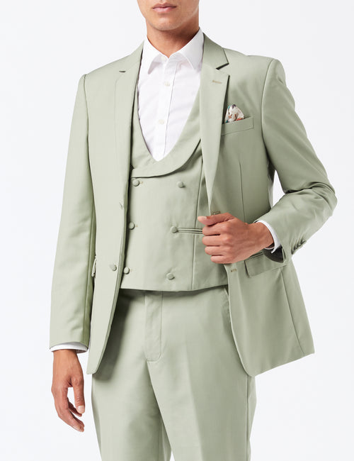 LETE - VESTE ET GILET DE MARIAGE D'ÉTÉ PALE MINT