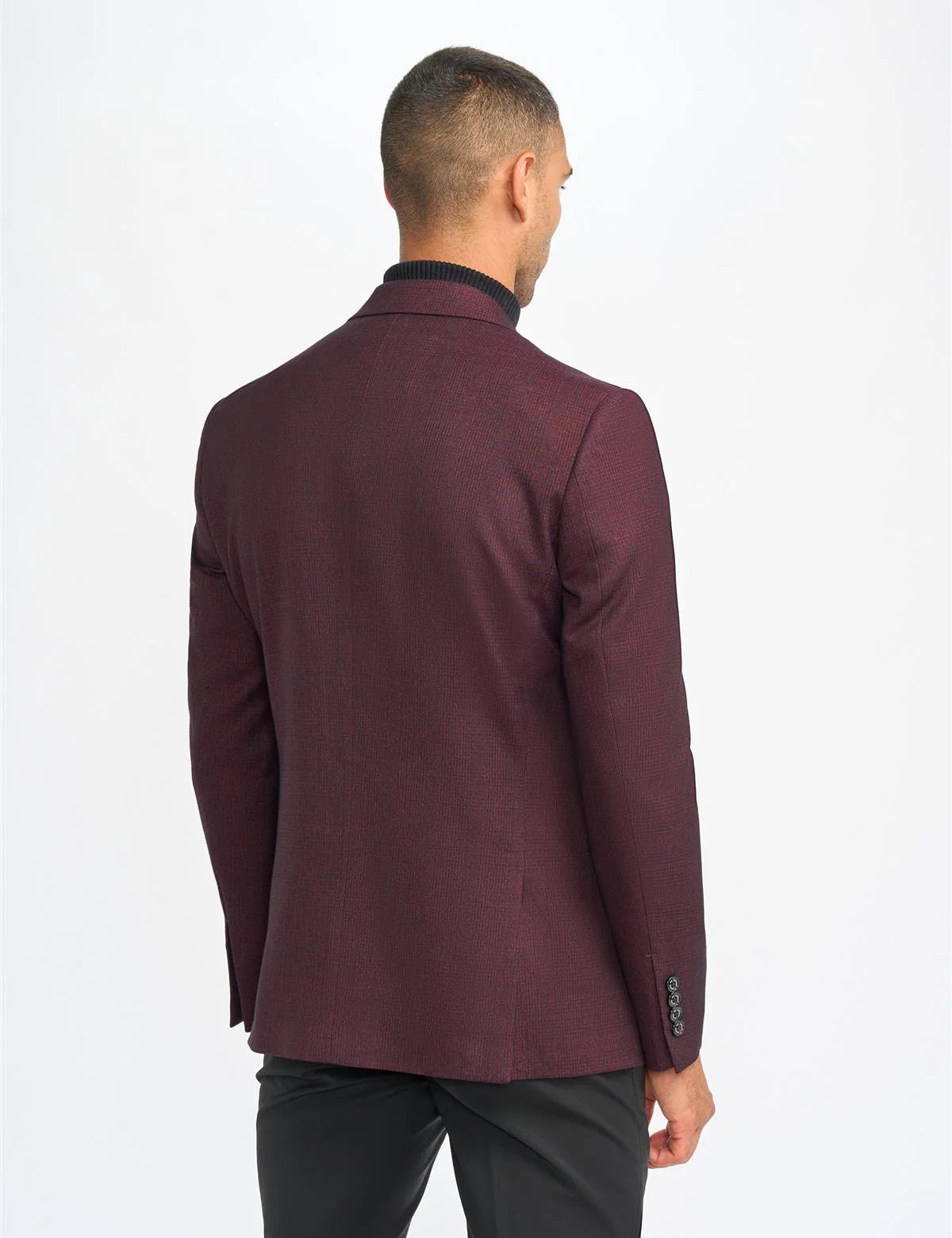 CAVANI – MEN’S CARIDI WINE TAILORED SUIT BLAZER