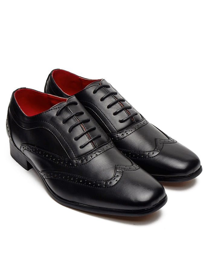 CLASSIC BLACK GATSBY LACE UP BROGUES