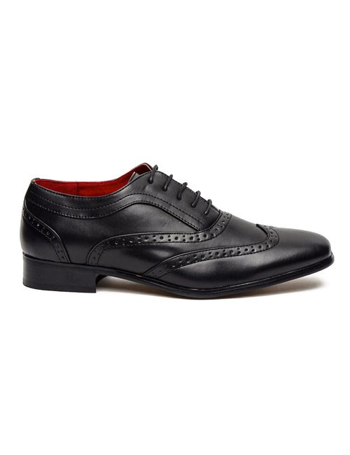 CLASSIC BLACK GATSBY LACE UP BROGUES