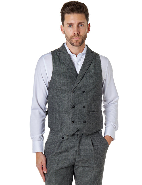 GILET DOUBLE BOUTONNAGE À CHEVRONS JAX