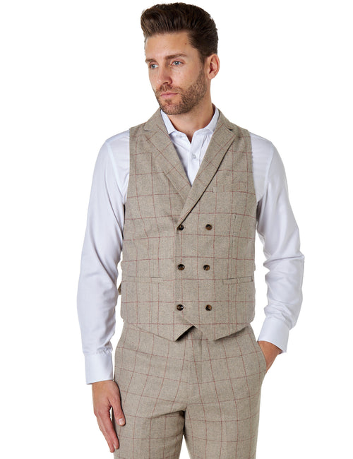 KANO – GILET DOUBLE BOUTONNAGE À CHEVRONS