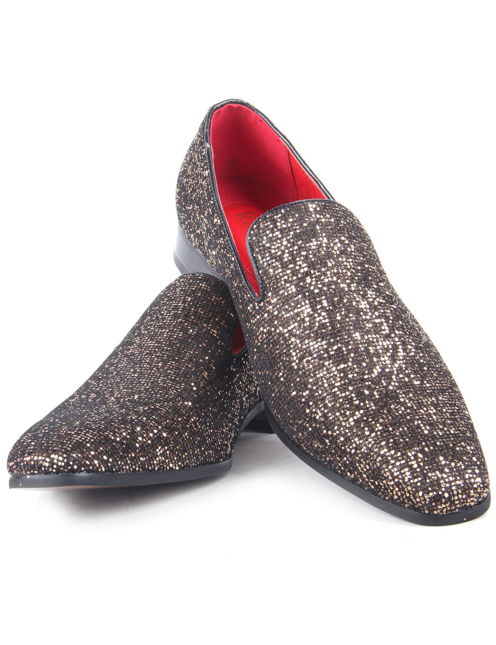 SHINY GOLD GLITTER LOAFER