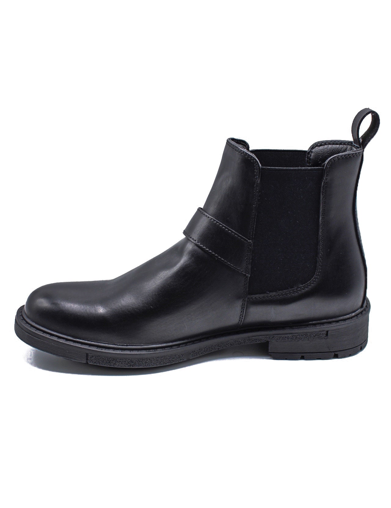 BLACK DEALER BIKER STRAP BOOTS