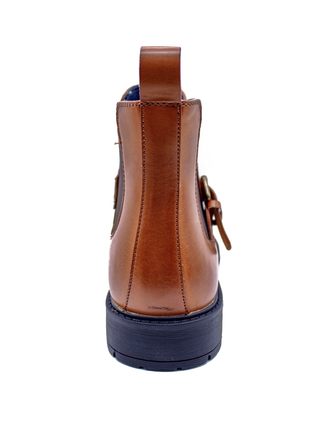 TAN BROWN DEALER BIKER STRAP BOOTS