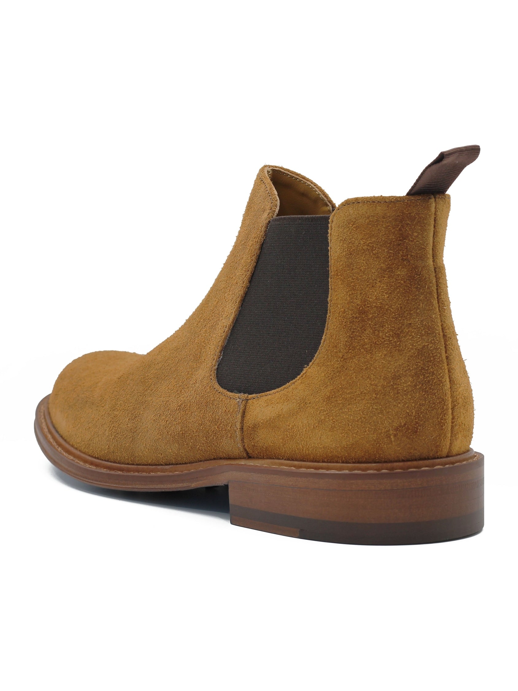 TAN ITALIAN SUEDE LEATHER CHELSEA BOOTS