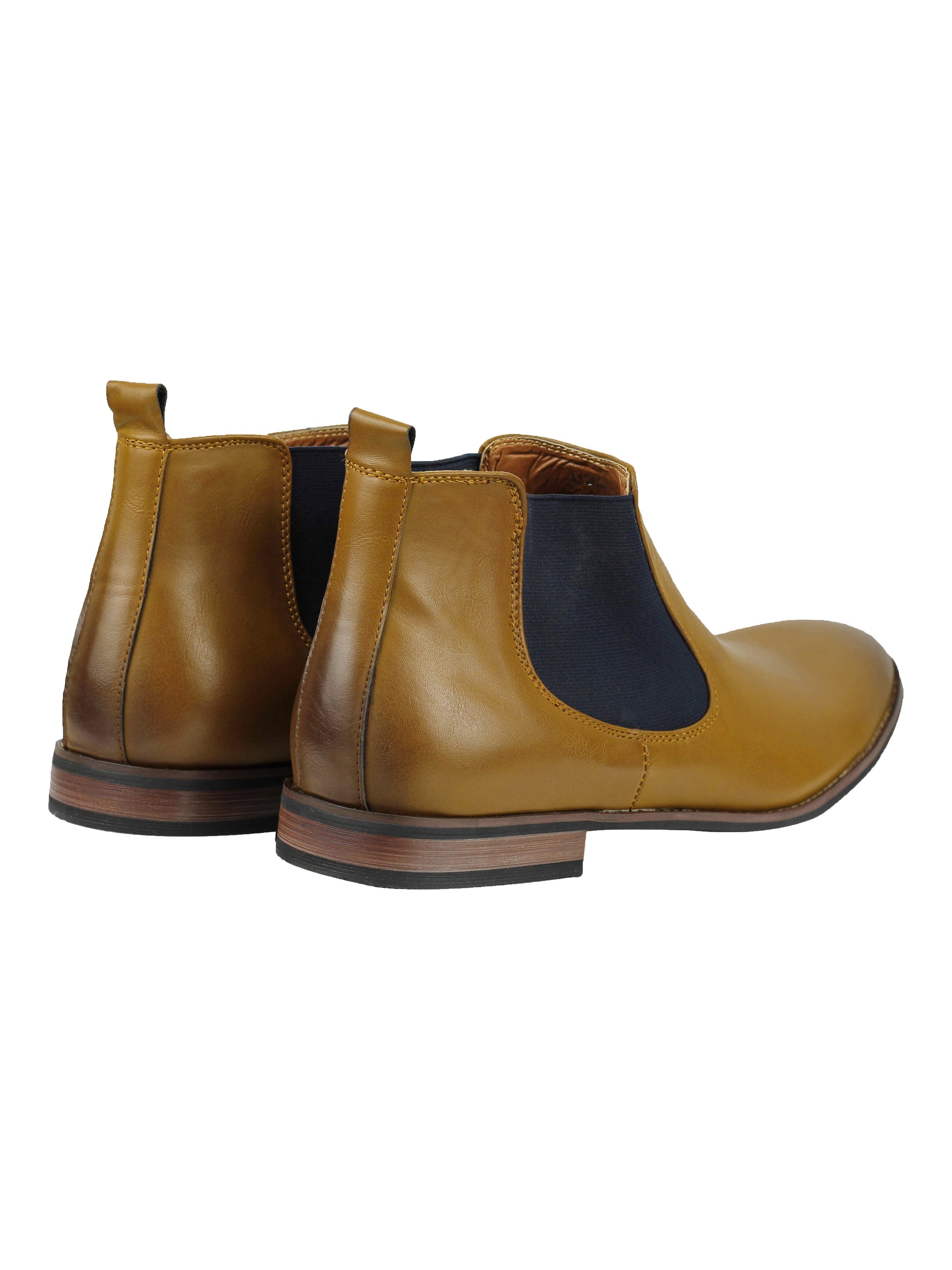 FAUX LEATHER CHELSEA BOOTS IN TAN