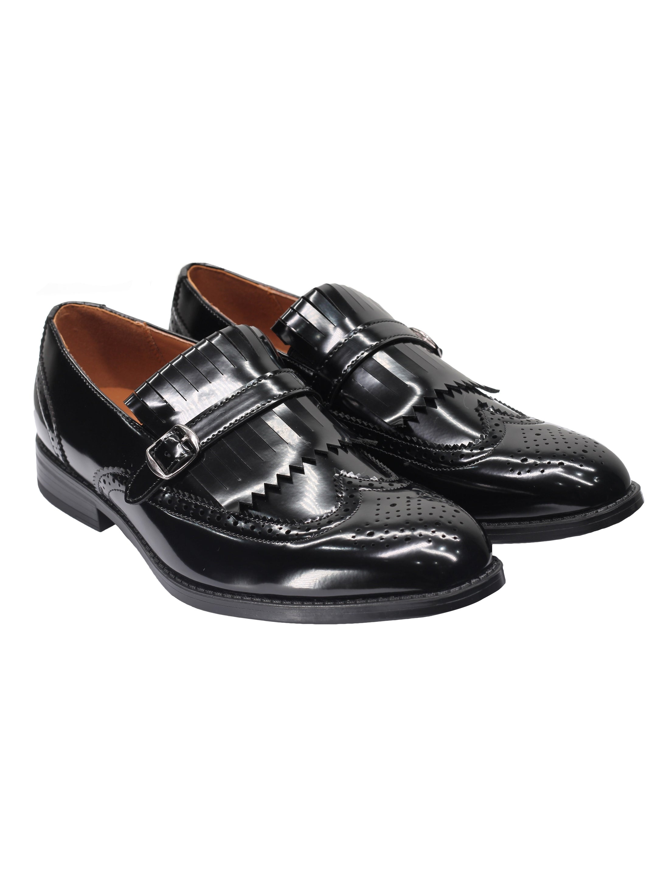 Brogue-Loafer mit Monk-Riemen