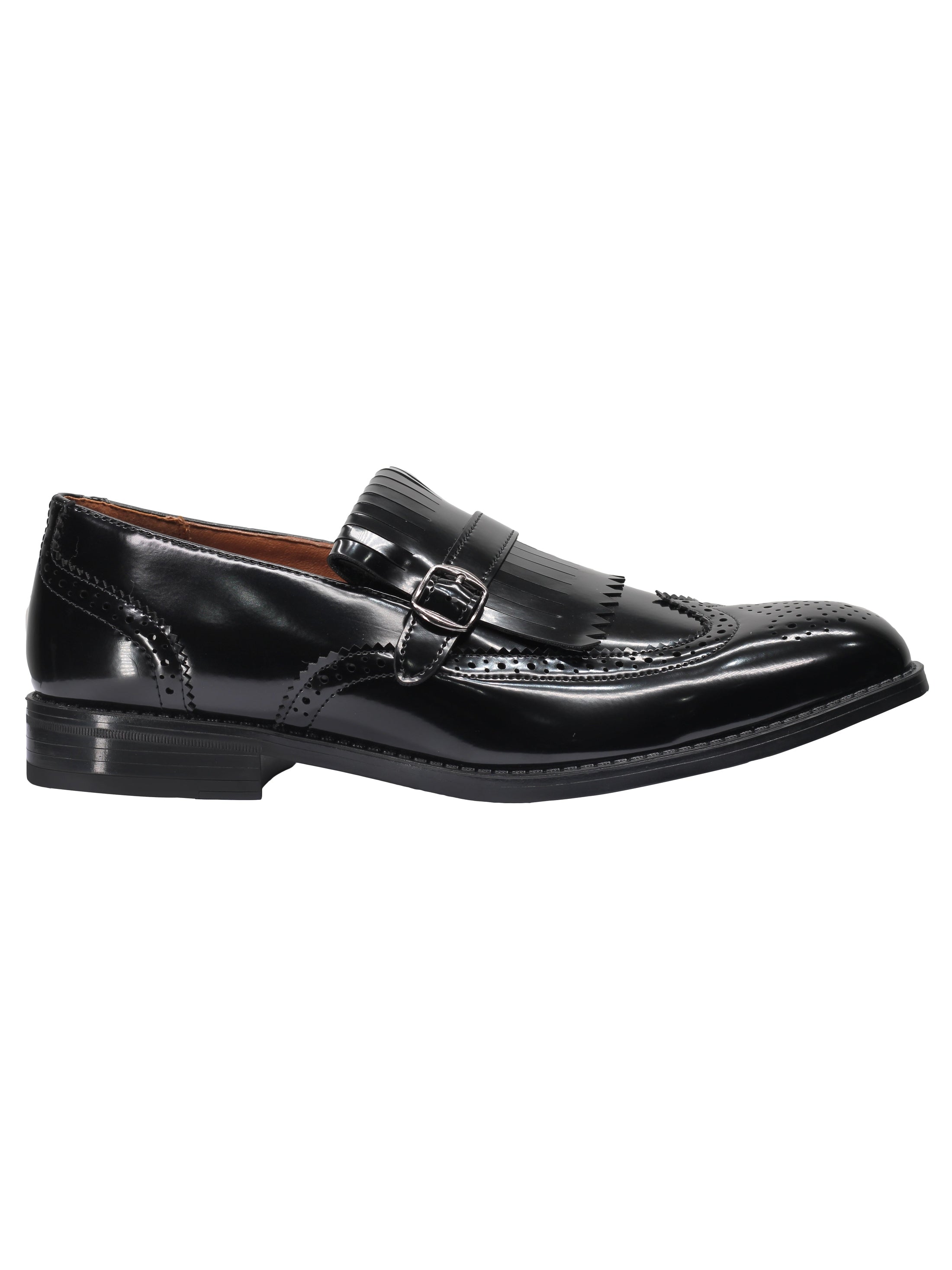 Leather kiltie sale loafers with broguing