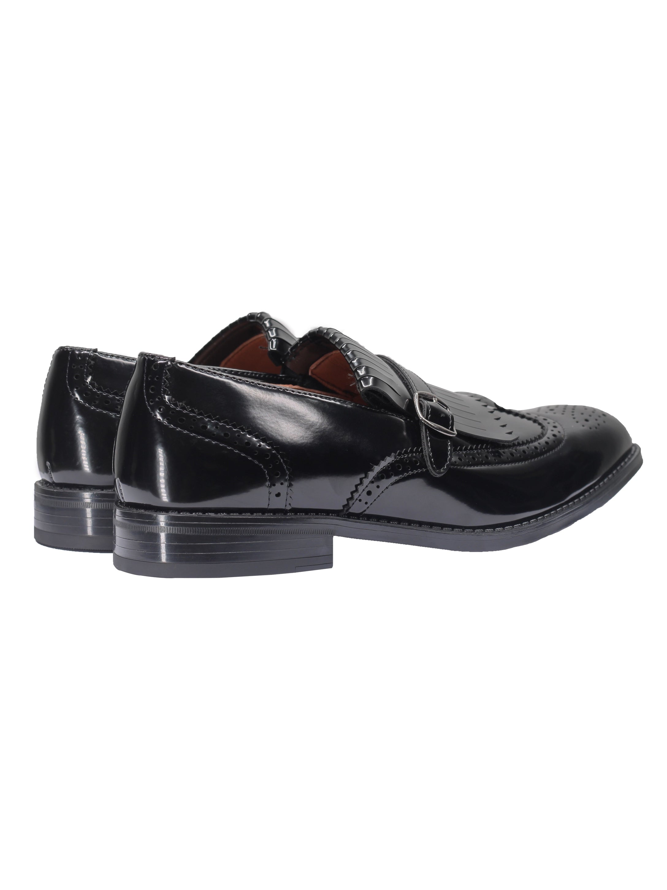 Brogue-Loafer mit Monk-Riemen