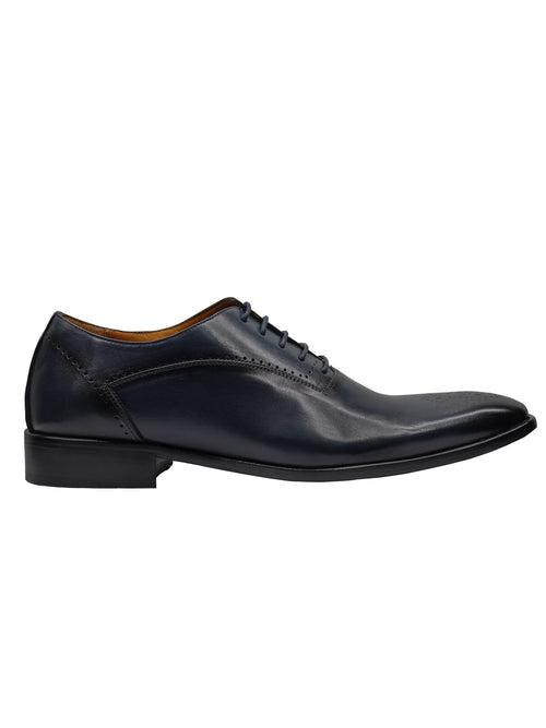 BLUE - CALF LEATHER CLASSIC SEMI BROGUES