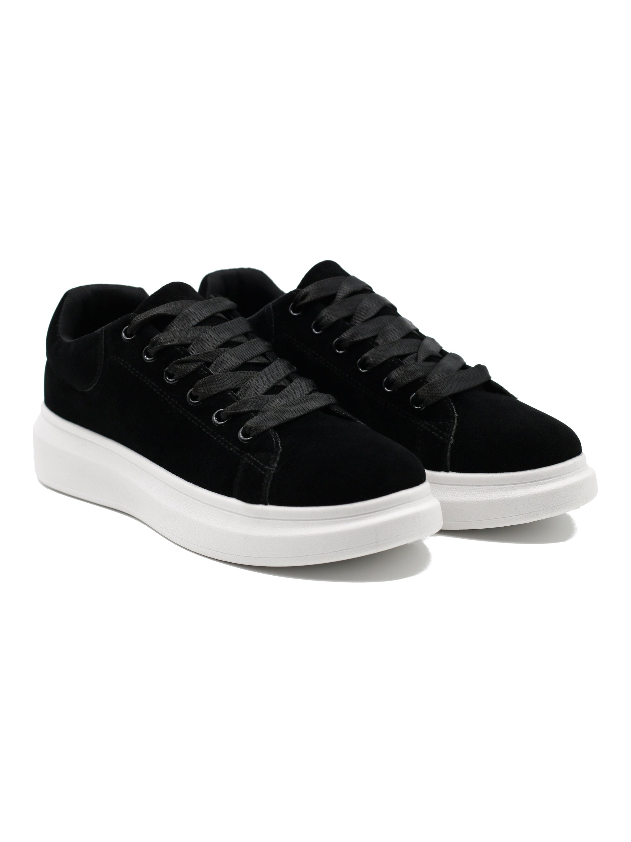 SUEDE LACE UP TRAINERS