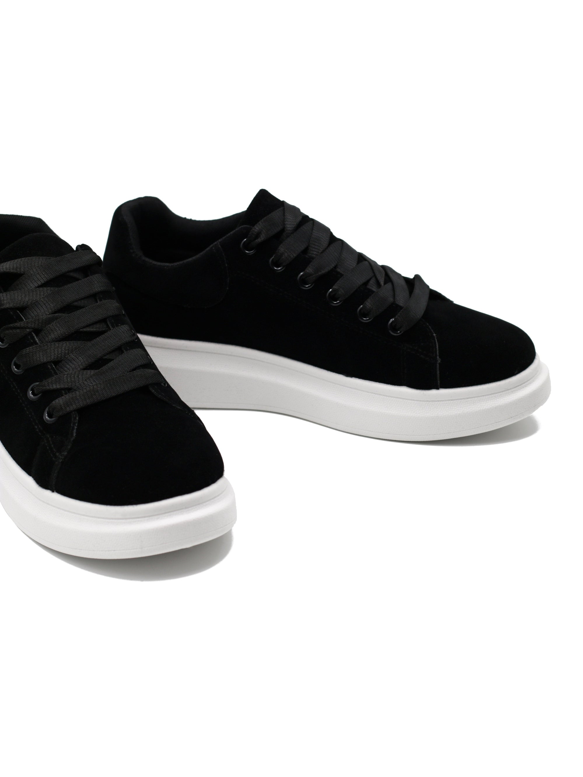 SUEDE LACE UP TRAINERS