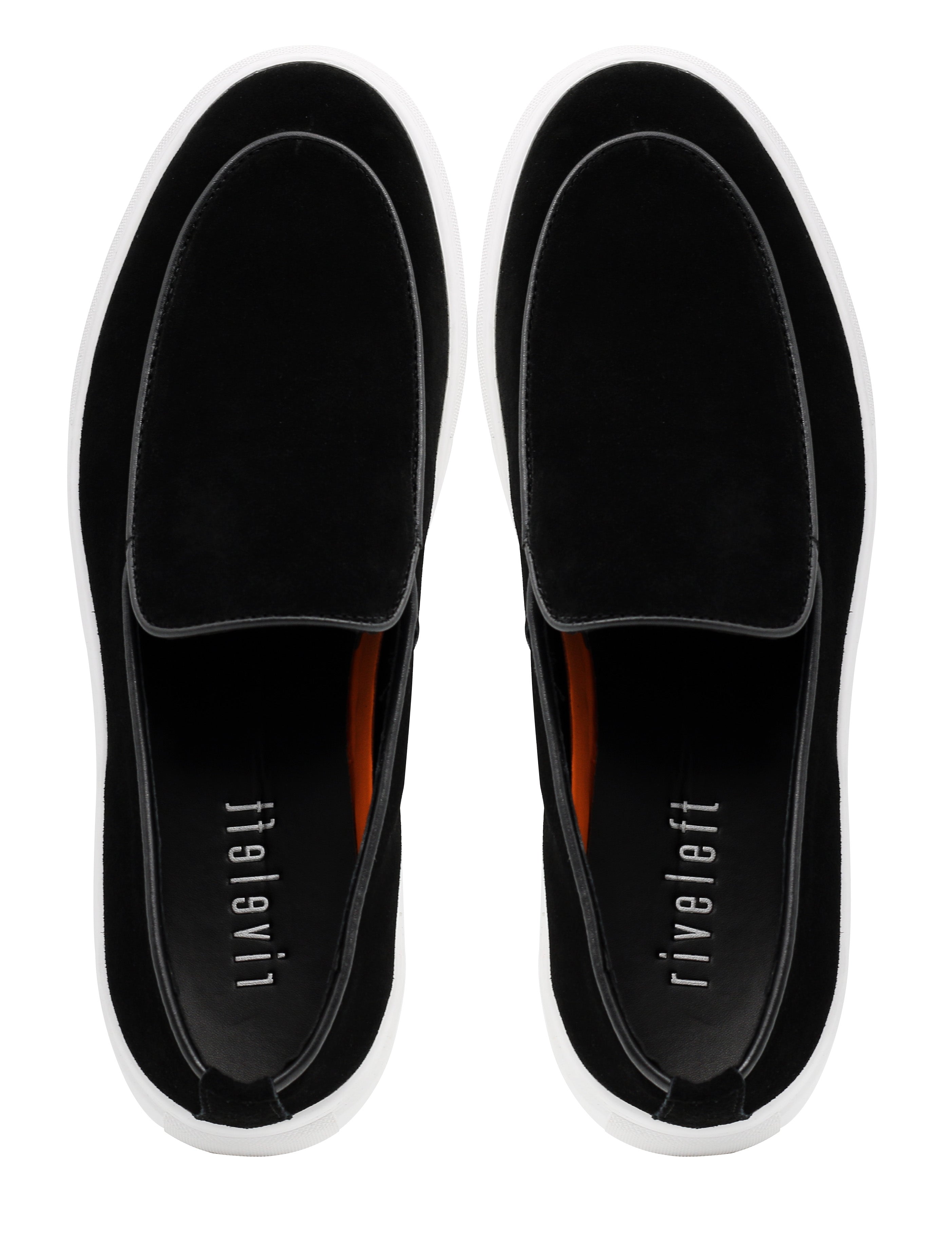 Black Suede Leather Loafers