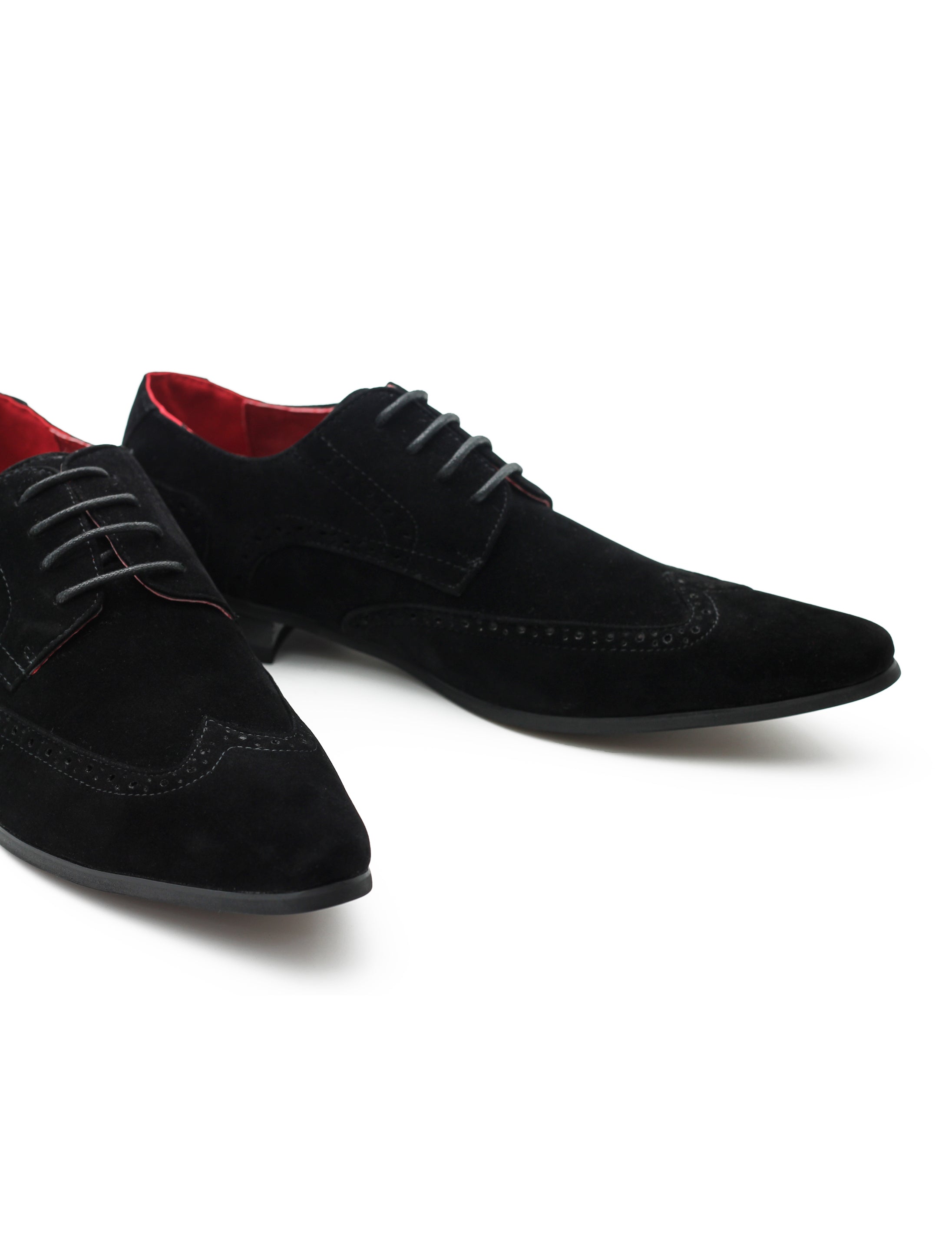 BLACK SUEDE BROGUES DRESS SHOES