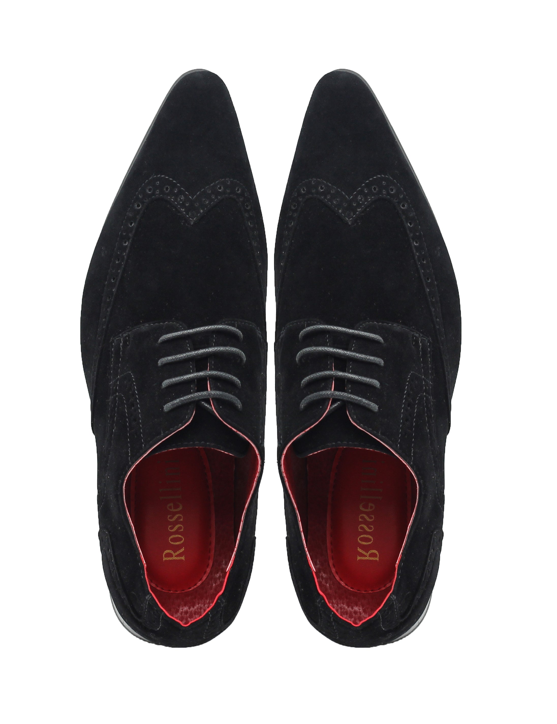 BLACK SUEDE BROGUES DRESS SHOES