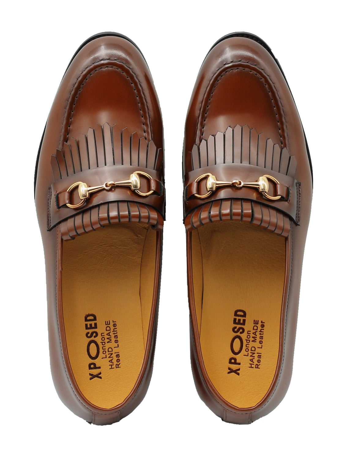 KILTIE-LOAFERS-Trense mit Fransen in Braun