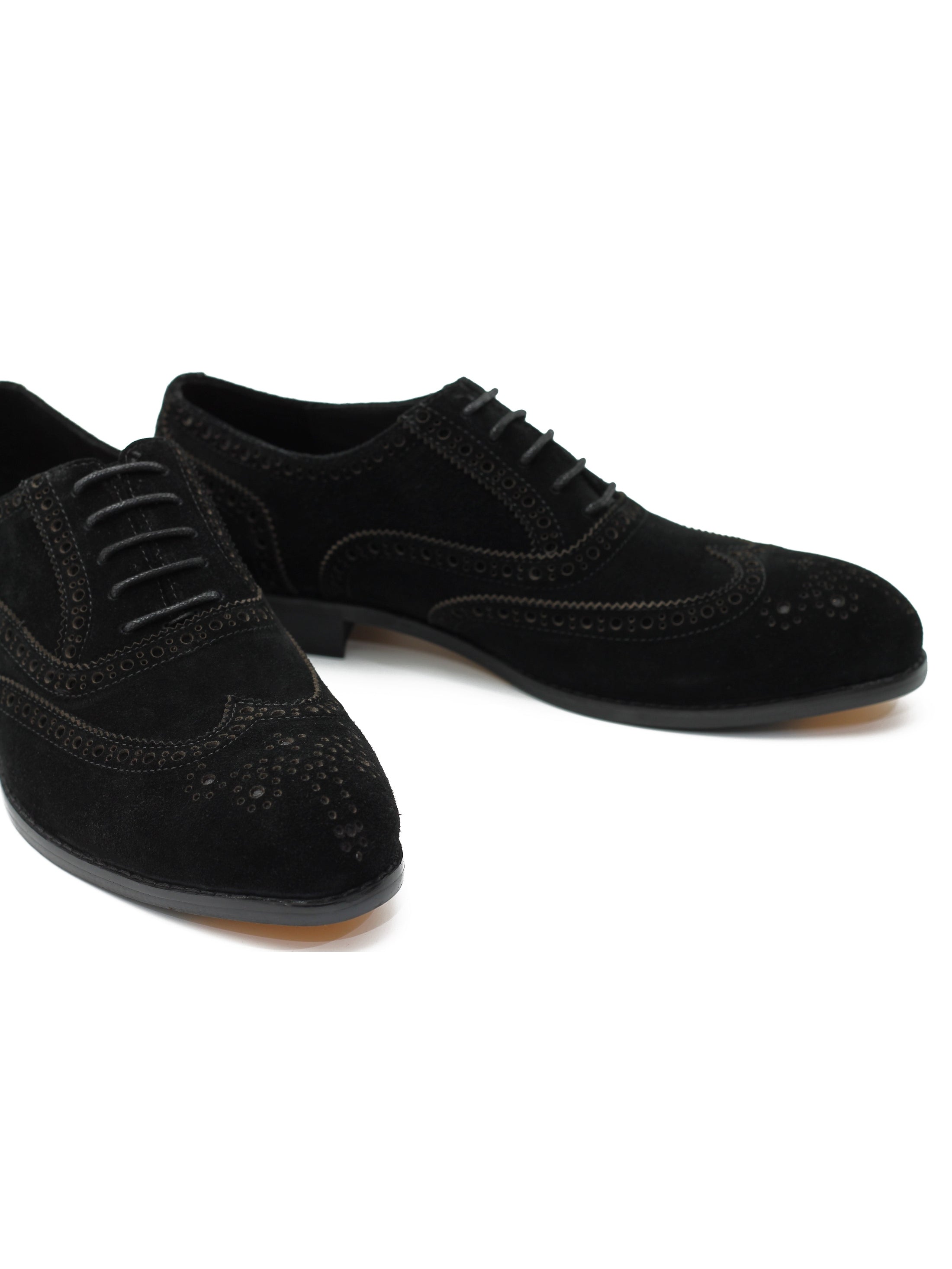 FULL BROGUE IN BLACK SUEDE