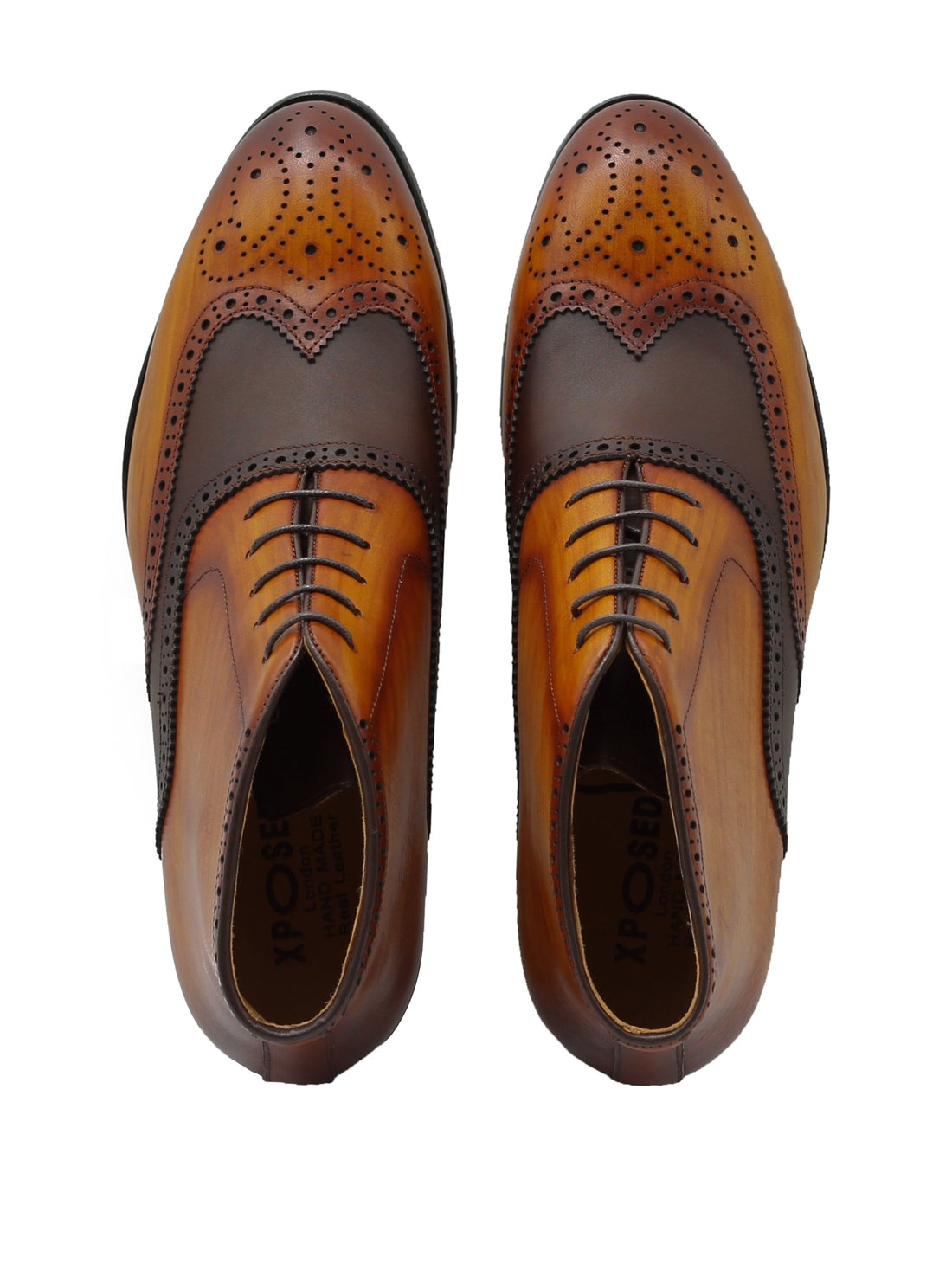 BROGUES AUS BRAUNEM LEDER