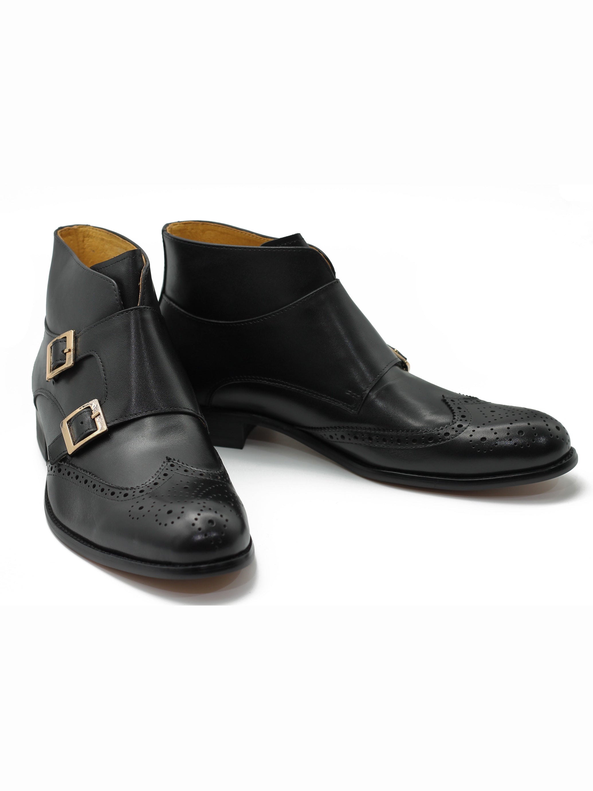 BLACK DOUBLE MONK BROGUES