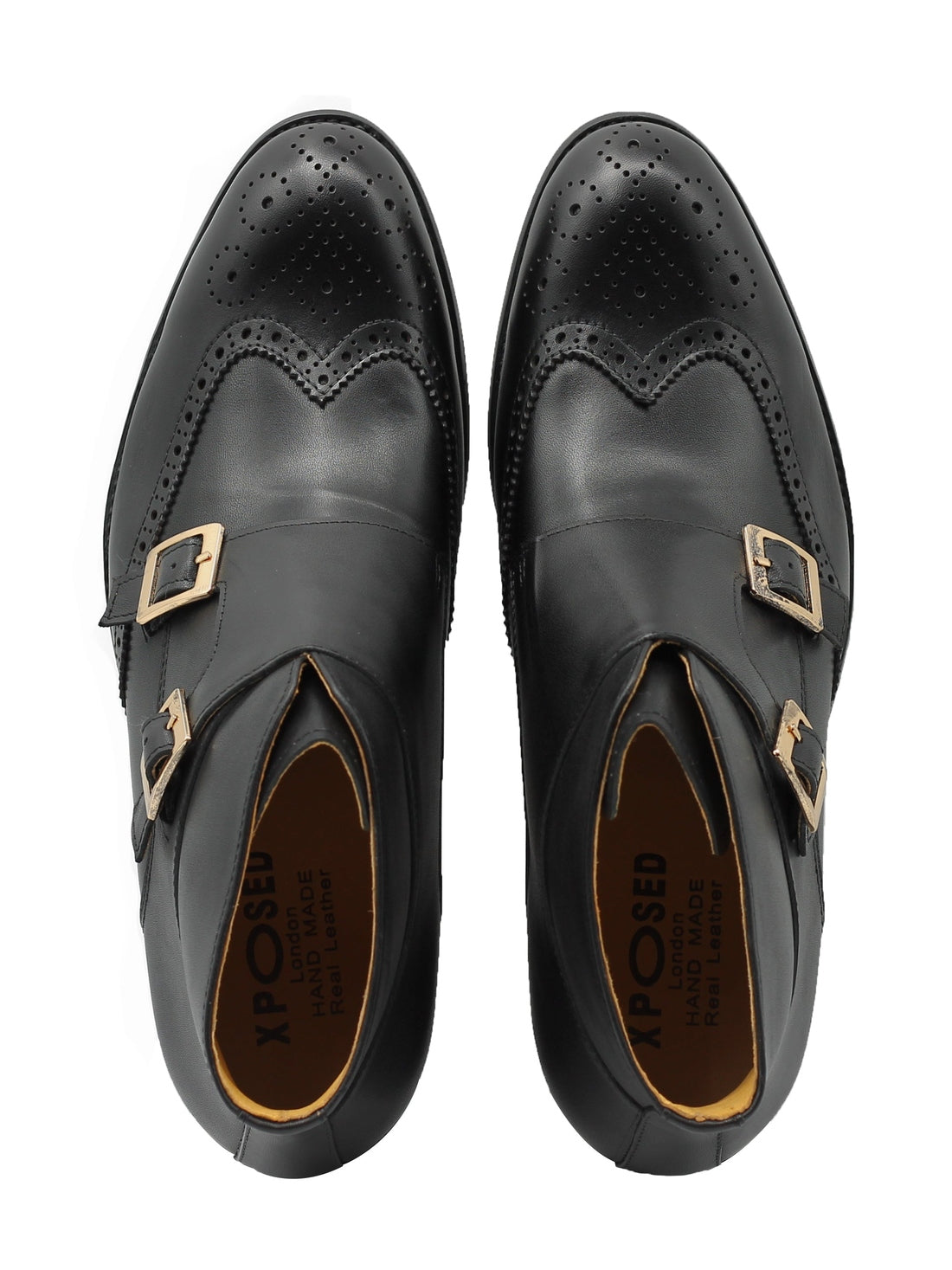 BLACK DOUBLE MONK BROGUES