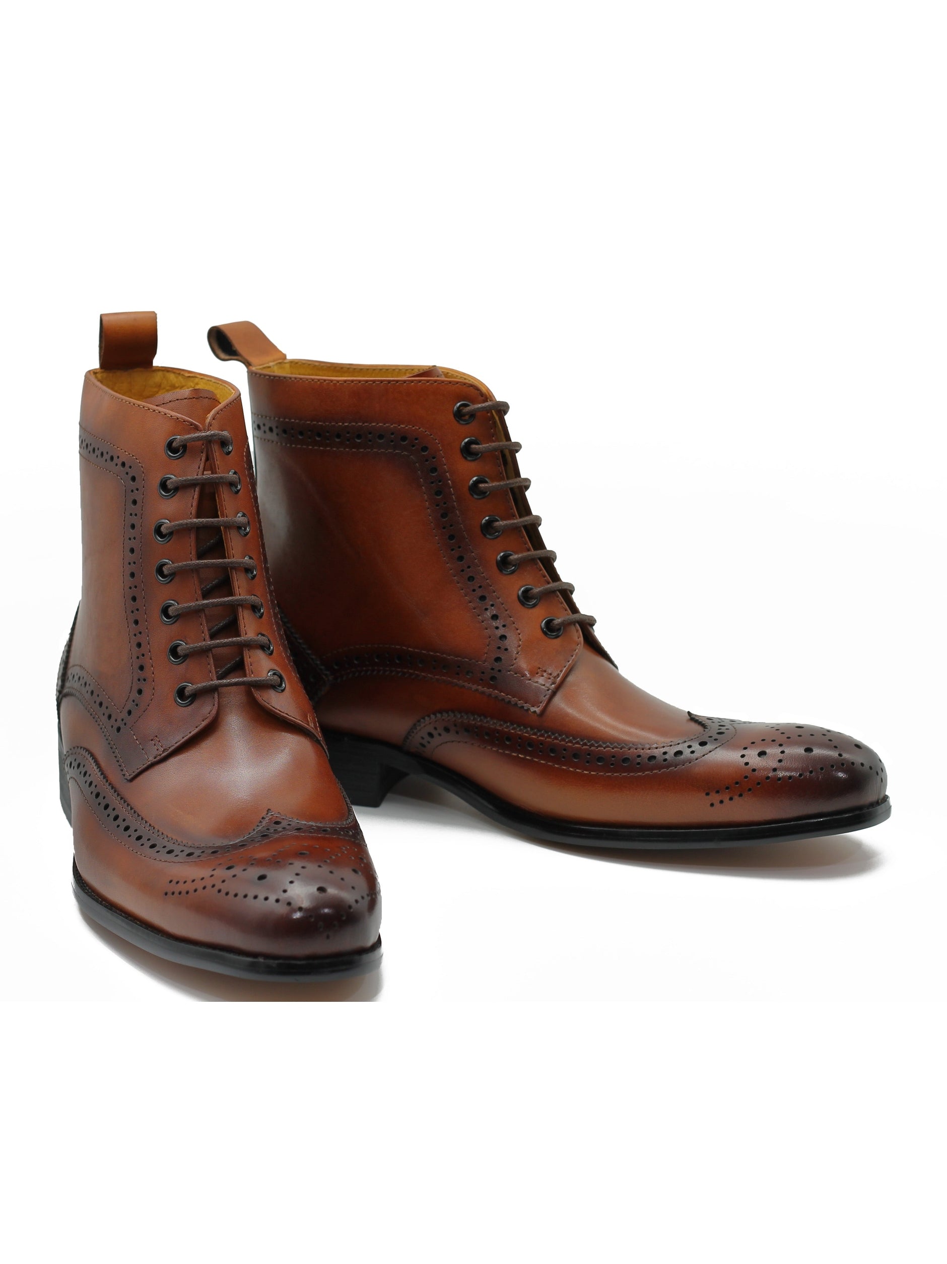 BROWN DERBY LEATHER BOOTS