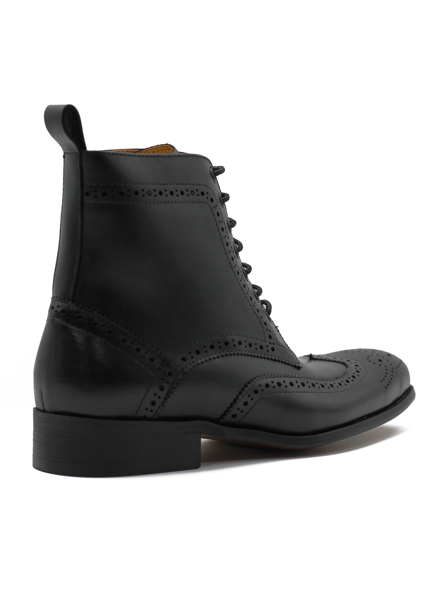 BLACK DERBY LEATHER BOOTS