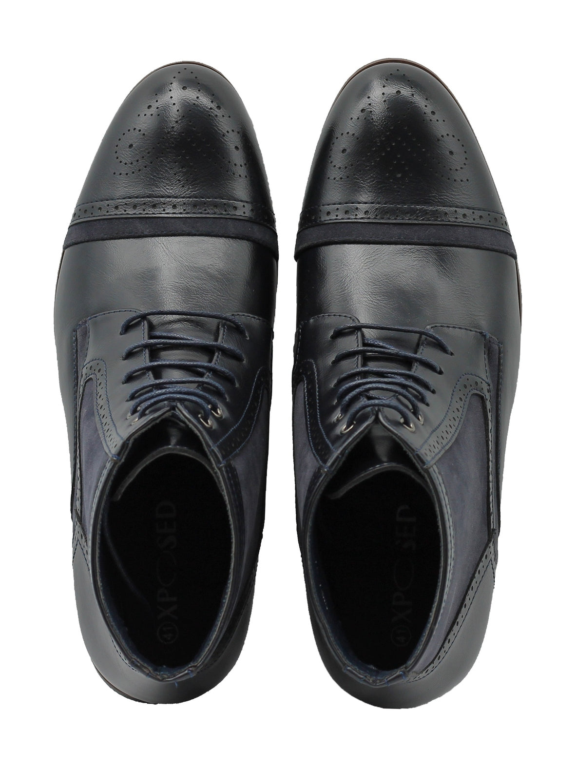 SUEDE & LEATHER TWO TONE BROGUES