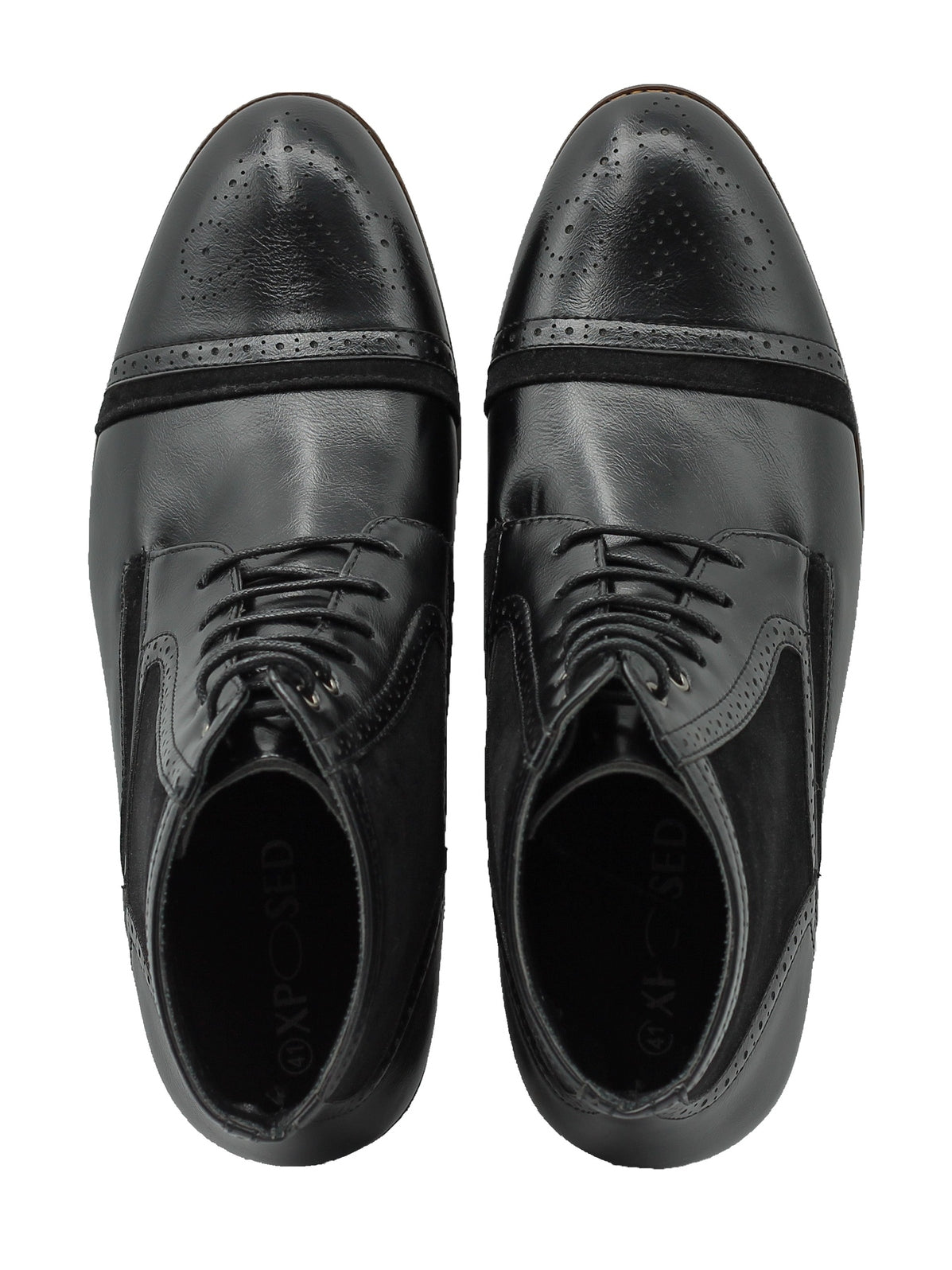 SUEDE & LEATHER TWO TONE BROGUES