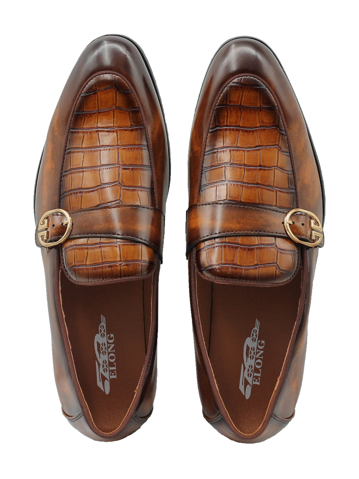 PRINTED MONK STRAP LOAFERS