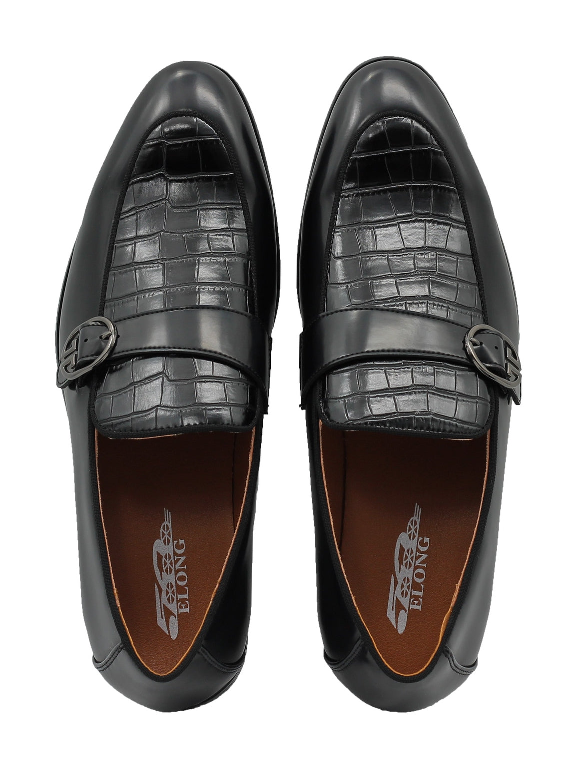 PRINTED MONK STRAP LOAFERS