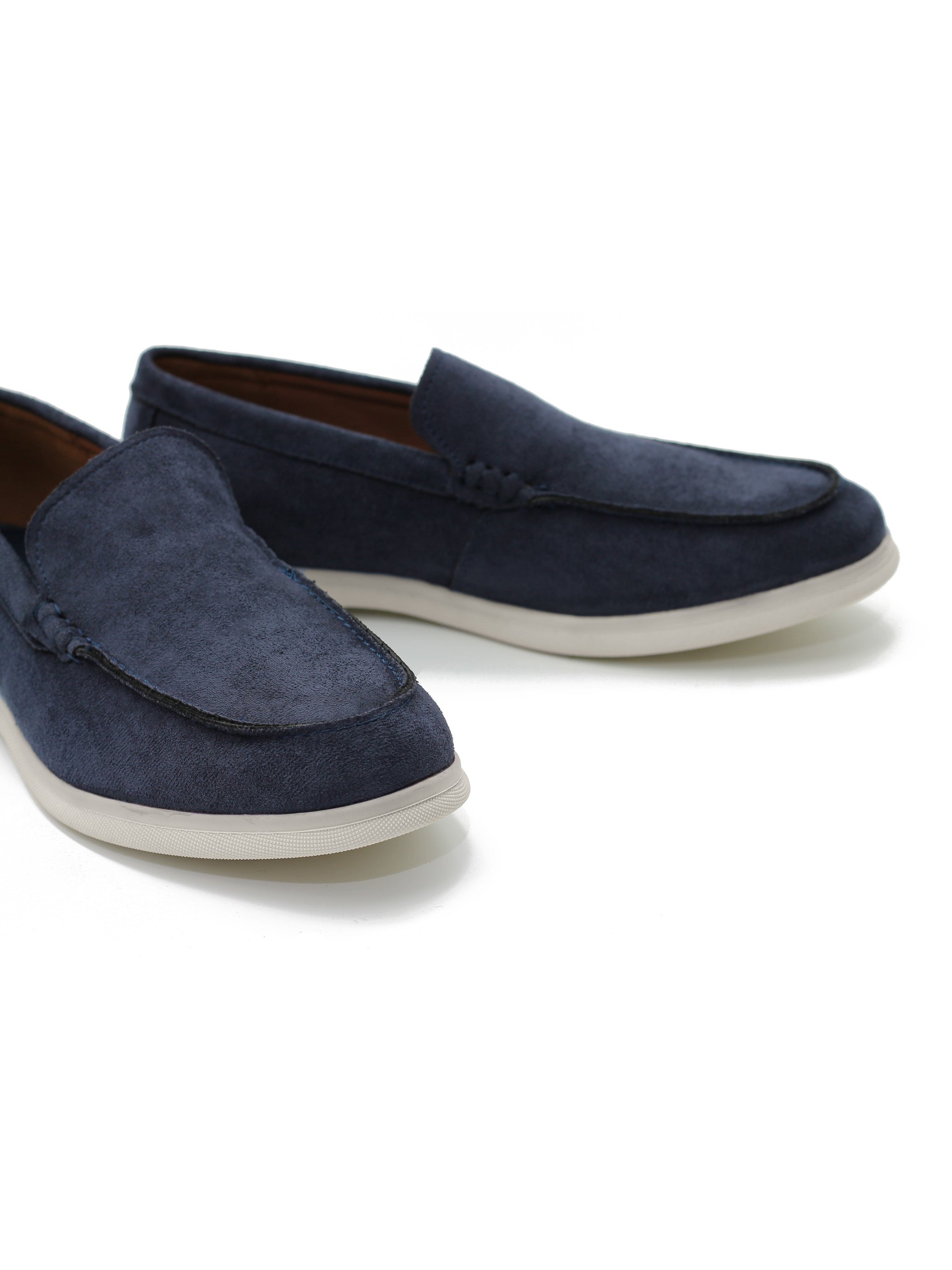 SUEDE FAUX LEATHER MOCCASINS