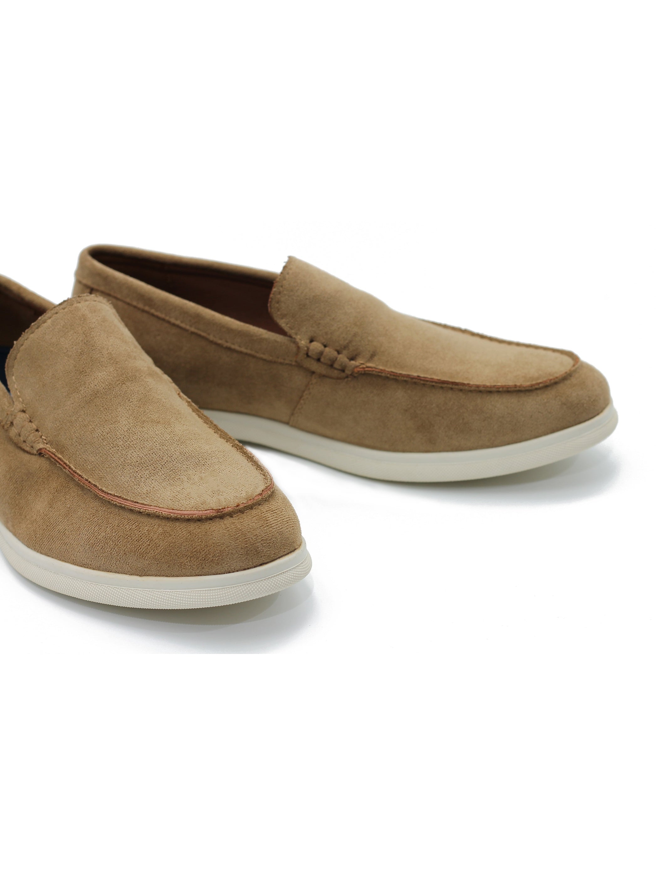 SUEDE FAUX LEATHER MOCCASINS